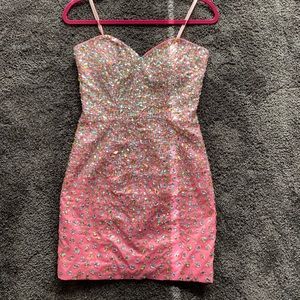 Pink, short homecoming dress!
